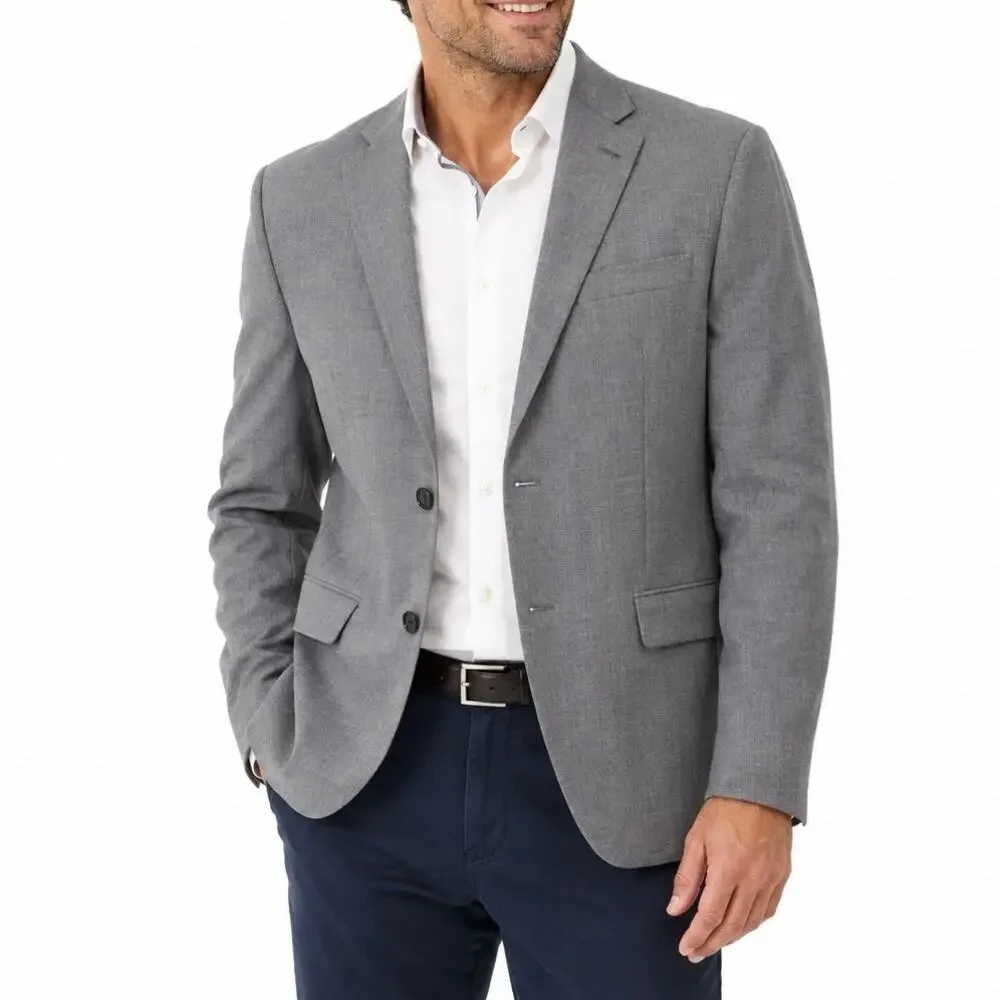 Banana Republic Men’s Gray Herringbone Sport Coat Blazer 42R Tailored